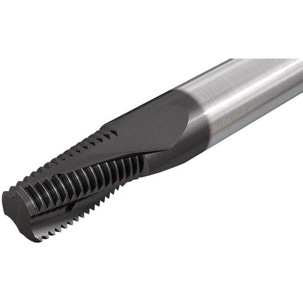 Iscar - RC1/4-19 BSPT, 0.3937" Cutting Diam, 4 Flute, Solid Carbide Helical Flute Thread Mill - Internal/External Thread, 16.7mm LOC, 73mm OAL, 10mm Shank Diam - Exact Tool & Supply