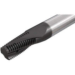 Iscar - RC1/4-19 BSPT, 0.3937" Cutting Diam, 4 Flute, Solid Carbide Helical Flute Thread Mill - Internal/External Thread, 16.7mm LOC, 73mm OAL, 10mm Shank Diam - Exact Tool & Supply