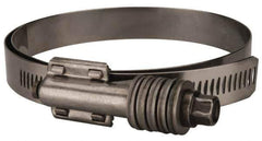 Value Collection - 3-3/4 to 4-5/8" Hose, 5/8" Wide x 0.7" Thick, Constant Torque Clamp - 3-3/4 to 4-5/8" Diam, Grade 301 & 410 Stainless Steel Screw - Exact Tool & Supply