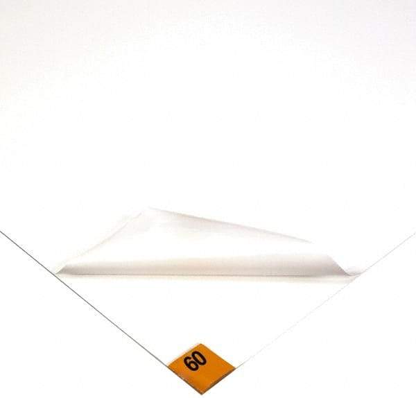 Wearwell - 1-1/2' Long x 3' Wide x 1/8" Thick, Smooth Pattern Clean Room Matting - Tacky Sheets, White, 60 Layers per Mat - Exact Tool & Supply