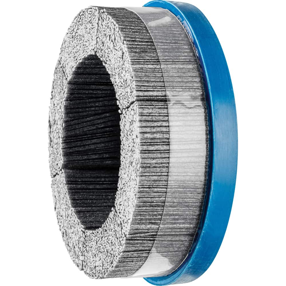 PFERD - Disc Brushes; Outside Diameter (Inch): 6 ; Grit: 80 ; Abrasive Material: Silicon Carbide ; Brush Type: Crimped ; Connector Type: Arbor ; Arbor Hole Size (Inch): 7/8 - Exact Tool & Supply