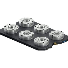 Schunk - NSL Manual CNC Quick Change Clamping Module - 6 Module Center, Top Mount, 7,500 kN Retention Force, 6 bar (87 Lb/Sq In) Unlocking Pressure, 0.005mm Repeatability - Exact Tool & Supply