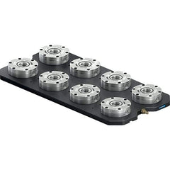 Schunk - NSL Manual CNC Quick Change Clamping Module - 8 Module Center, Top Mount, 7,500 kN Retention Force, 6 bar (87 Lb/Sq In) Unlocking Pressure, 0.005mm Repeatability - Exact Tool & Supply