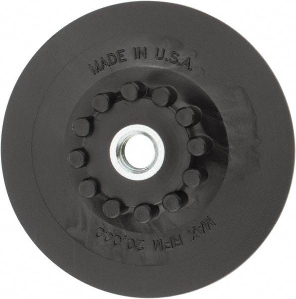 Made in USA - 5" Diam Quick-Change Disc Backing Pad - Medium Density, 20,000 RPM, Speed-Lok Compatible - Exact Tool & Supply