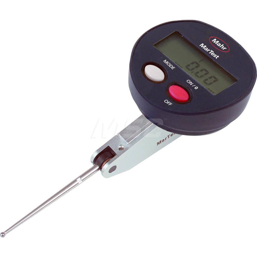 Mahr - Electronic Test Indicators; Resolution (mm): 0.001 ; Resolution (Decimal Inch): 0.00005 ; Minimum Measurement (mm): -0.25 ; Minimum Measurement (Decimal Inch): -0.0100 ; Maximum Measurement (Decimal Inch): 0.0100 ; Maximum Measurement (mm): 0.25 - Exact Tool & Supply