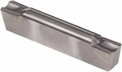 Kennametal - 0300G GMP Grade KCU10, 3mm Cutting Width Carbide Grooving Insert - 3.51mm Max Depth of Cut, Neutral, 0.41mm Corner Radius, AlTiN Finish - Exact Tool & Supply