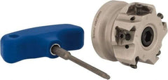 Iscar - 5 Inserts, 2" Cut Diam, 3/4" Arbor Diam, 0.492" Max Depth of Cut, Indexable Square-Shoulder Face Mill - 0/90° Lead Angle, 1.57" High, T490 LN.. 1306 Insert Compatibility, Through Coolant, Series Helitang - Exact Tool & Supply