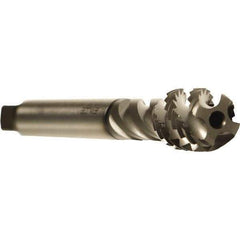 Emuge - M12x1.75 Metric 4 Flute 6H Modified Bottoming Spiral Flute Tap - Cobalt, GLT-1 Finish, 110mm OAL, Right Hand Flute, Right Hand Thread, Series Enorm - Exact Tool & Supply