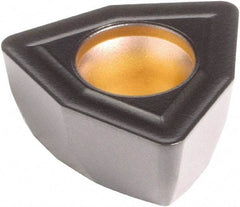 Kennametal - DFT05T308 HP Grade KCU25 Carbide Indexable Drill Insert - AlTiN Finish, Trigon, 8mm Inscribed Circle - Exact Tool & Supply