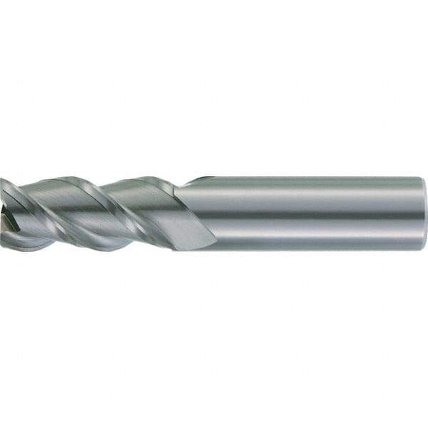 Kennametal - 1", 3 Flute, Single End, Solid Carbide, Corner Radius End Mill - 6" OAL, 37° Helix, Right Hand Flute, 3-1/4" LOC, Right Hand Cut - Exact Tool & Supply