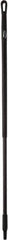Vikan - 51 x 1-1/4" Fiberglass Squeegee Handle - European Threaded Connection, Black - Exact Tool & Supply