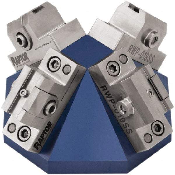 Raptor Workholding - 3/8" Jaw Width, 2.69" High Dovetail Vise - For Use with 4 & 5 Axis Workholding Systems - Exact Tool & Supply