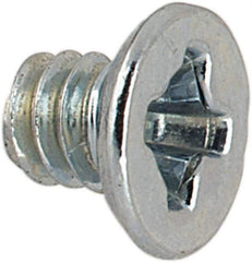 Value Collection - #2-56 UNC, 1/8" OAL Phillips Drive Machine Screw - Flat Undercut Head, Grade J82 Steel, Zinc-Plated Finish, Without Washer - Exact Tool & Supply