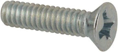 Value Collection - #2-56 UNC, 3/8" OAL Phillips Drive Machine Screw - Flat Head, Grade J82 Steel, Zinc-Plated Finish, Without Washer - Exact Tool & Supply