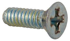 Value Collection - #3-48 UNC, 5/16" OAL Phillips Drive Machine Screw - Flat Head, Grade J82 Steel, Zinc-Plated Finish, Without Washer - Exact Tool & Supply