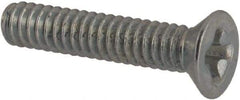 Value Collection - #3-48 UNC, 1/2" OAL Phillips Drive Machine Screw - Flat Head, Grade J82 Steel, Zinc-Plated Finish, Without Washer - Exact Tool & Supply