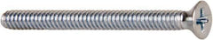 Value Collection - #4-40 UNC, 1-1/4" OAL Phillips Drive Machine Screw - Flat Head, Grade J82 Steel, Zinc-Plated Finish, Without Washer - Exact Tool & Supply