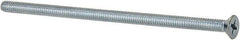Value Collection - #8-32 UNC, 3-1/2" OAL Phillips Drive Machine Screw - Flat Head, Grade J82 Steel, Zinc-Plated Finish, Without Washer - Exact Tool & Supply