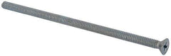 Value Collection - #10-24 UNC, 4-1/2" OAL Phillips Drive Machine Screw - Flat Head, Grade J82 Steel, Zinc-Plated Finish, Without Washer - Exact Tool & Supply