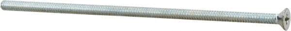 Value Collection - #10-24 UNC, 5" OAL Phillips Drive Machine Screw - Flat Head, Grade J82 Steel, Zinc-Plated Finish, Without Washer - Exact Tool & Supply