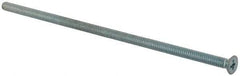 Value Collection - #10-24 UNC, 5-1/2" OAL Phillips Drive Machine Screw - Flat Head, Grade J82 Steel, Zinc-Plated Finish, Without Washer - Exact Tool & Supply