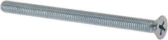 Value Collection - #10-32 UNF, 2-3/4" OAL Phillips Drive Machine Screw - Flat Head, Grade J82 Steel, Zinc-Plated Finish, Without Washer - Exact Tool & Supply