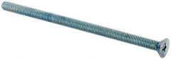 Value Collection - #10-32 UNF, 3-1/2" OAL Phillips Drive Machine Screw - Flat Head, Grade J82 Steel, Zinc-Plated Finish, Without Washer - Exact Tool & Supply