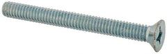 Value Collection - #12-24 UNC, 2-1/4" OAL Phillips Drive Machine Screw - Flat Head, Grade J82 Steel, Zinc-Plated Finish, Without Washer - Exact Tool & Supply