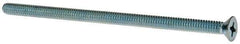 Value Collection - 1/4-20 UNC, 5" OAL Phillips Drive Machine Screw - Flat Head, Grade J82 Steel, Zinc-Plated Finish, Without Washer - Exact Tool & Supply