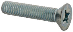 Value Collection - 1/4-28 UNF, 1-1/4" OAL Phillips Drive Machine Screw - Flat Head, Grade J82 Steel, Zinc-Plated Finish, Without Washer - Exact Tool & Supply