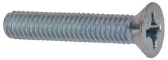 Value Collection - 5/16-18 UNC, 1-3/4" OAL Phillips Drive Machine Screw - Flat Head, Grade J82 Steel, Zinc-Plated Finish, Without Washer - Exact Tool & Supply