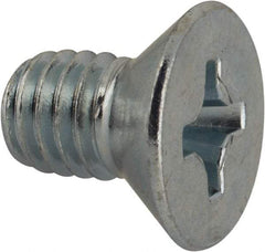 Value Collection - 3/8-16 UNC, 5/8" OAL Phillips Drive Machine Screw - Flat Head, Grade J82 Steel, Zinc-Plated Finish, Without Washer - Exact Tool & Supply