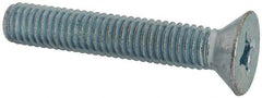 Value Collection - 3/8-16 UNC, 2-1/4" OAL Phillips Drive Machine Screw - Flat Head, Grade J82 Steel, Zinc-Plated Finish, Without Washer - Exact Tool & Supply