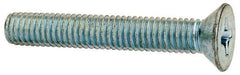 Value Collection - 3/8-16 UNC, 2-1/2" OAL Phillips Drive Machine Screw - Flat Head, Grade J82 Steel, Zinc-Plated Finish, Without Washer - Exact Tool & Supply