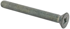 Value Collection - 3/8-16 UNC, 3-1/2" OAL Phillips Drive Machine Screw - Flat Head, Grade J82 Steel, Zinc-Plated Finish, Without Washer - Exact Tool & Supply