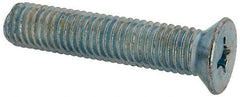 Value Collection - 1/2-13 UNC, 2-1/2" OAL Phillips Drive Machine Screw - Flat Head, Grade J82 Steel, Zinc-Plated Finish, Without Washer - Exact Tool & Supply