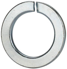 Value Collection - M39, 39.5mm ID, 61.2mm OD, 6mm Thick Split Lock Washer - Grade 8 Spring Steel, Zinc-Plated Finish, 39.5mm Min ID, 40.7mm Max ID - Exact Tool & Supply