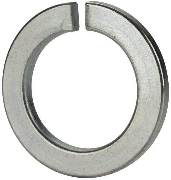 Value Collection - M48, 49mm ID, 75mm OD, 7mm Thick Split Lock Washer - Grade 8 Spring Steel, Zinc-Plated Finish, 49mm Min ID, 50.5mm Max ID - Exact Tool & Supply