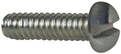 Value Collection - #2-56 UNC, 5/16" Length Under Head Slotted Drive Machine Screw - Round Head, Grade J82 Steel, Zinc-Plated Finish, Without Washer - Exact Tool & Supply