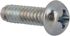 Value Collection - #3-48 UNC, 5/16" Length Under Head Phillips Drive Machine Screw - Round Head, Grade J82 Steel, Zinc-Plated Finish, Without Washer - Exact Tool & Supply