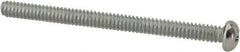 Value Collection - #4-40 UNC, 1-1/2" Length Under Head Phillips Drive Machine Screw - Round Head, Grade J82 Steel, Zinc-Plated Finish, Without Washer - Exact Tool & Supply