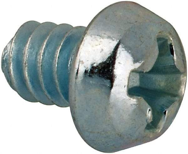 Value Collection - #6-32 UNC, 3/16" Length Under Head Phillips Drive Machine Screw - Round Head, Grade J82 Steel, Zinc-Plated Finish, Without Washer - Exact Tool & Supply