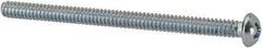 Value Collection - #6-32 UNC, 2" Length Under Head Phillips Drive Machine Screw - Round Head, Grade J82 Steel, Zinc-Plated Finish, Without Washer - Exact Tool & Supply