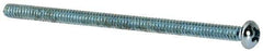 Value Collection - #6-32 UNC, 2-1/2" Length Under Head Phillips Drive Machine Screw - Round Head, Grade J82 Steel, Zinc-Plated Finish, Without Washer - Exact Tool & Supply