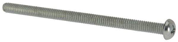 Value Collection - #8-32 UNC, 2-3/4" Length Under Head Phillips Drive Machine Screw - Round Head, Grade J82 Steel, Zinc-Plated Finish, Without Washer - Exact Tool & Supply
