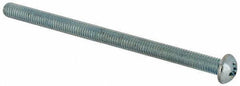 Value Collection - #10-32 UNF, 3" Length Under Head Phillips Drive Machine Screw - Round Head, Grade J82 Steel, Zinc-Plated Finish, Without Washer - Exact Tool & Supply