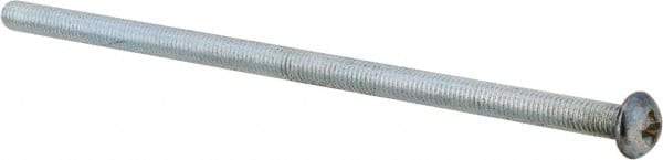 Value Collection - #10-32 UNF, 4-1/2" Length Under Head Phillips Drive Machine Screw - Round Head, Grade J82 Steel, Zinc-Plated Finish, Without Washer - Exact Tool & Supply