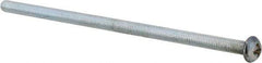 Value Collection - #10-32 UNF, 4-1/2" Length Under Head Phillips Drive Machine Screw - Round Head, Grade J82 Steel, Zinc-Plated Finish, Without Washer - Exact Tool & Supply