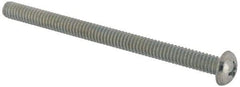 Value Collection - 1/4-20 UNC, 3-1/2" Length Under Head Phillips Drive Machine Screw - Round Head, Grade J82 Steel, Zinc-Plated Finish, Without Washer - Exact Tool & Supply
