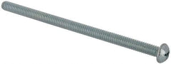 Value Collection - 1/4-20 UNC, 4-1/2" Length Under Head Phillips Drive Machine Screw - Round Head, Grade J82 Steel, Zinc-Plated Finish, Without Washer - Exact Tool & Supply